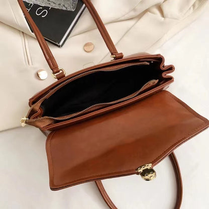 Vegane Leder Vintage Schultertasche