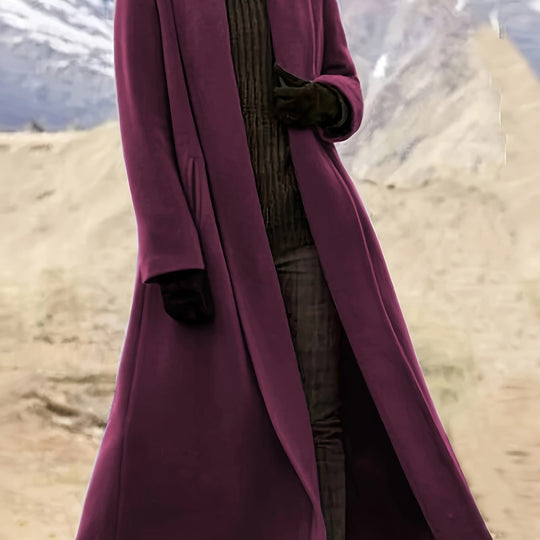 Langer Trenchcoat mit Reverskragen für Damen