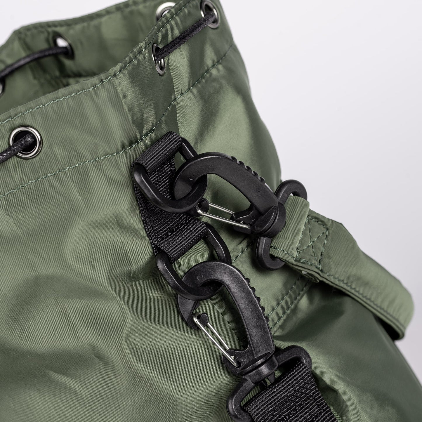 Nylon Kordelzug-Beuteltasche mit abnehmbarem Griff und Schultergurt