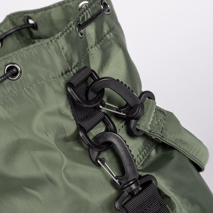 Nylon Kordelzug-Beuteltasche mit abnehmbarem Griff und Schultergurt