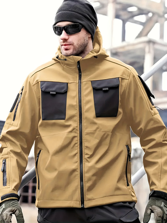 Winddichte Outdoorjacke mit Kapuze für Herren