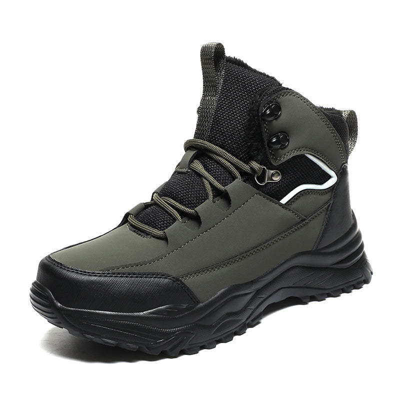 Herren Winterstiefel Aus Leder Mit Wasserdichtem Design