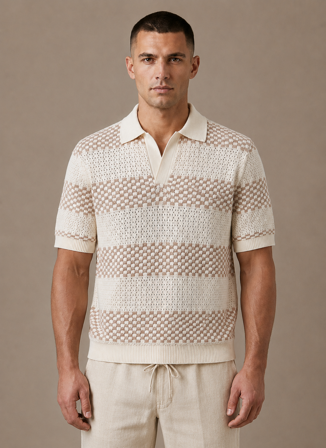 Herren Poloshirt aus Baumwolle mit Streifen, Regular Fit