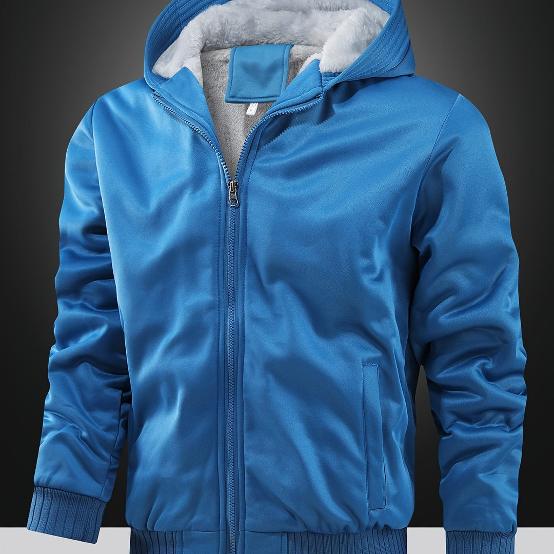 Warmer Sherpa-Hoodie mit Reißverschluss für Herren