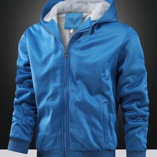 Warmer Sherpa-Hoodie mit Reißverschluss für Herren