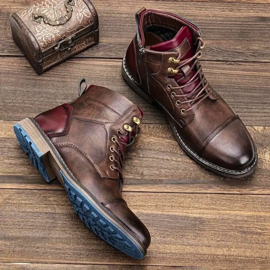 Herren Vintage Stiefeletten Mit Klassischem Design