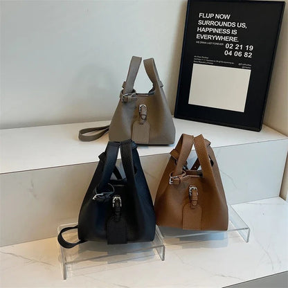 Vegane Leder Mini-Beuteltasche mit verstellbarem Riemen