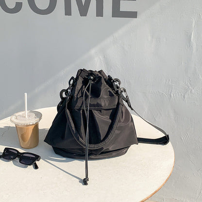 Nylon Kordelzug-Beuteltasche mit abnehmbarem Griff und Schultergurt