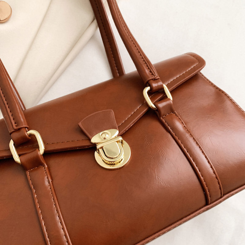 Vegane Leder Vintage Schultertasche