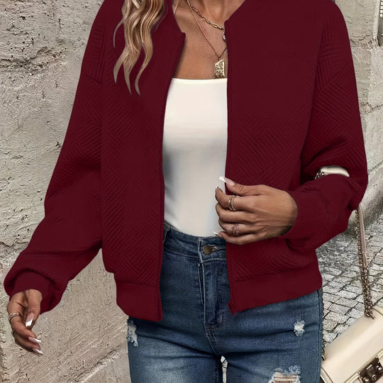 Leichte Übergangsjacke mit Stehkragen und Reißverschluss für Damen