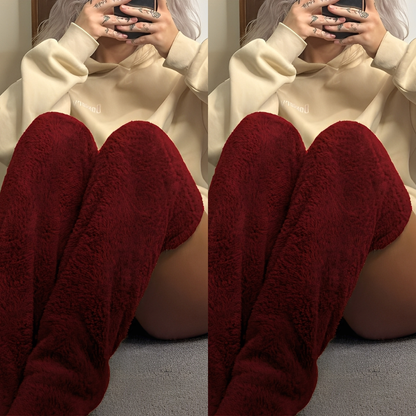 Damen warme Overknee-Wintersocken