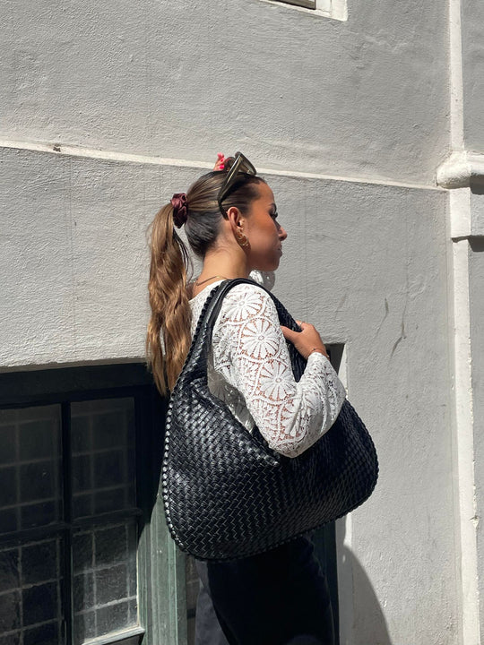 Geflochtene Große Schultertasche für Damen