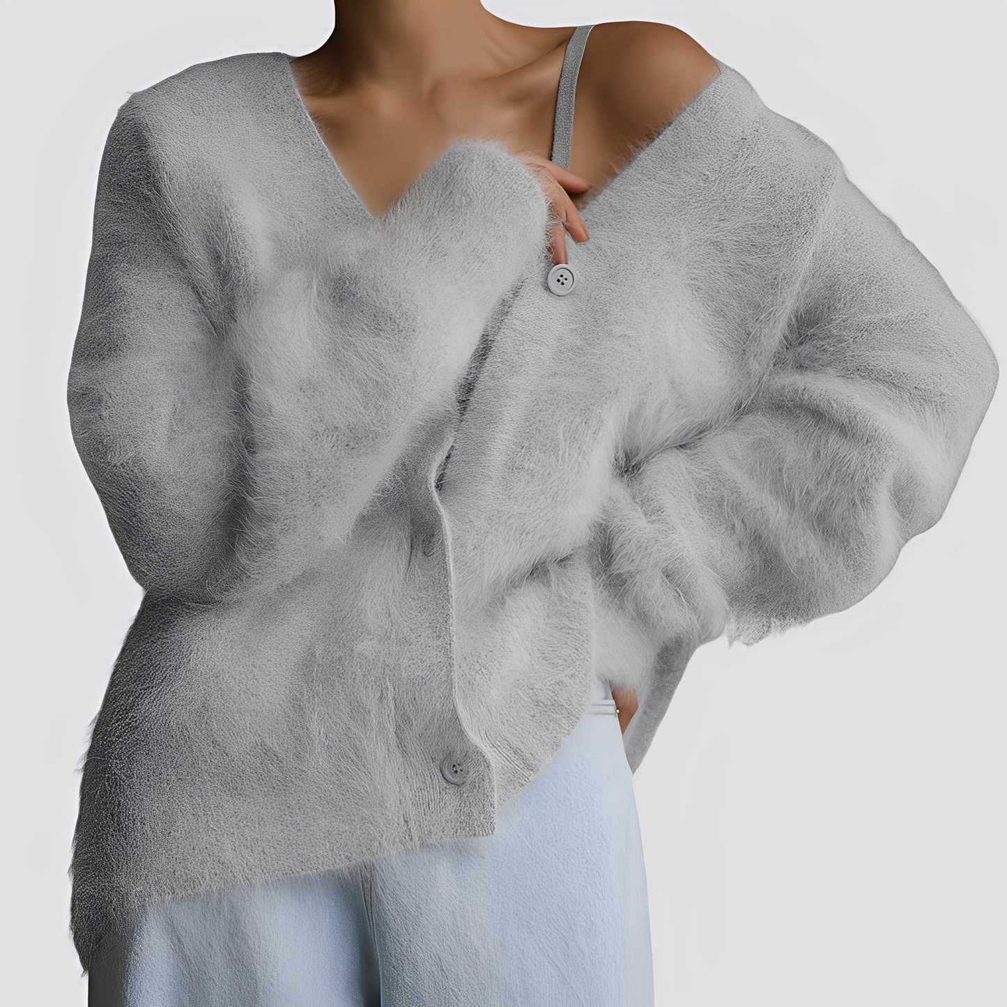 Weicher übergroßer Kaschmirpullover für Damen