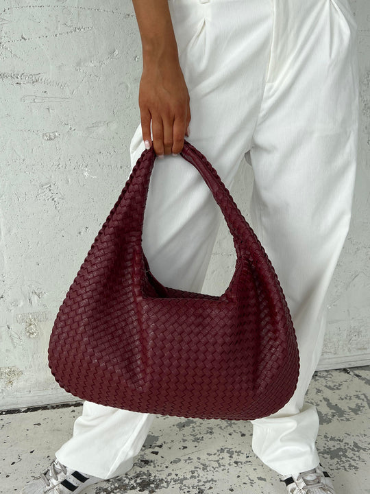 Geflochtene Große Schultertasche für Damen