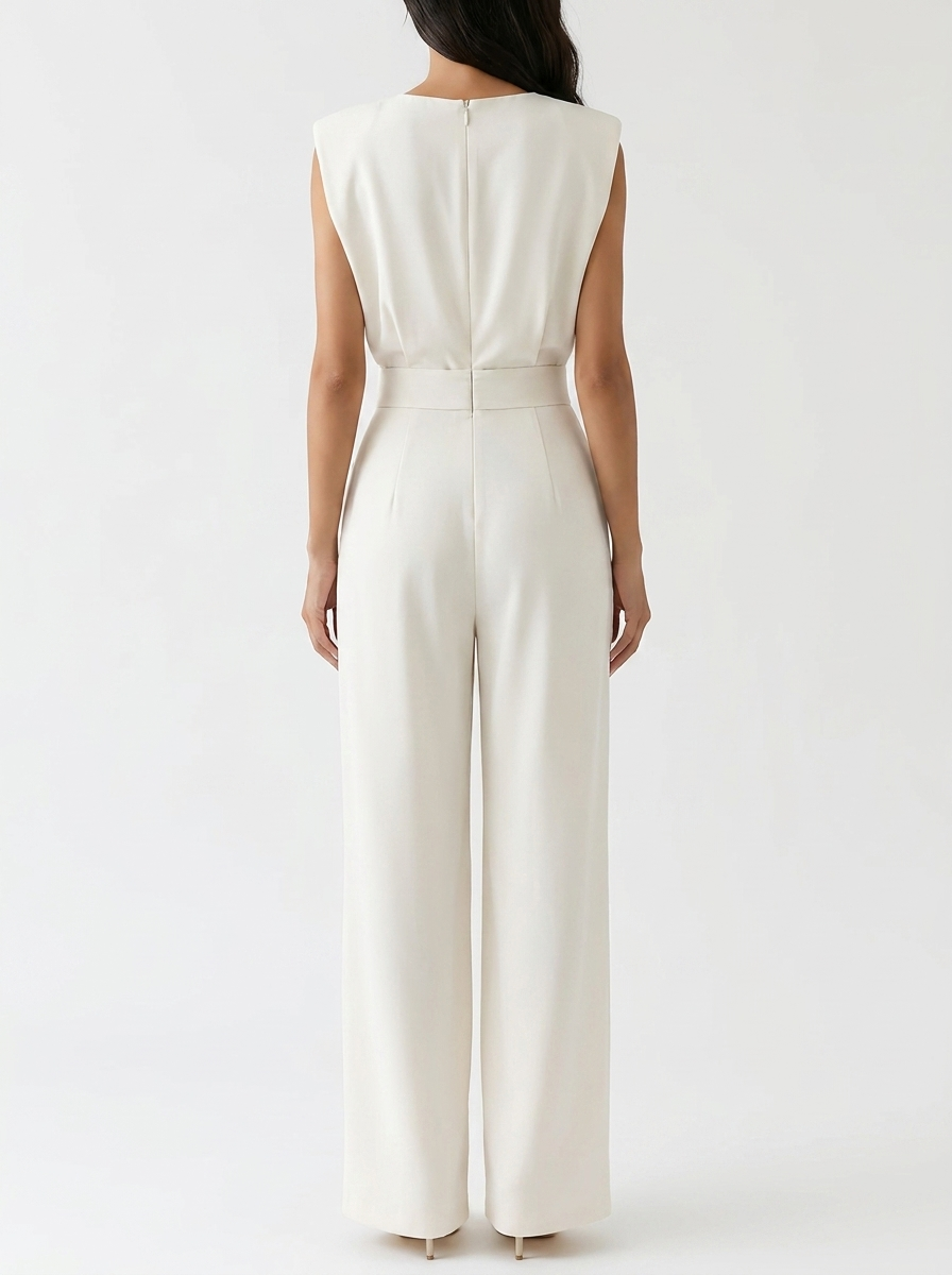 Jumpsuit für Damen mit weichem Griff und Gürtel