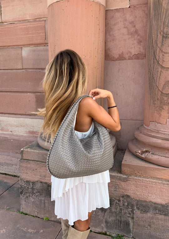 Geflochtene Große Schultertasche für Damen
