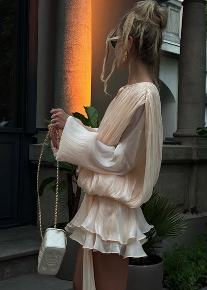 Champagner Satin Slip Kleid