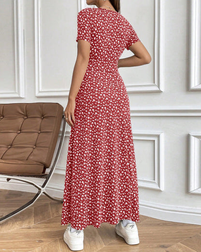 Elegantes bedrucktes Bodycon-Midikleid