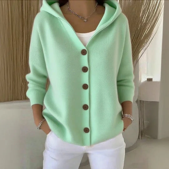 Damen Strickjacke Mit Knopfleiste Und Bequemer Passform