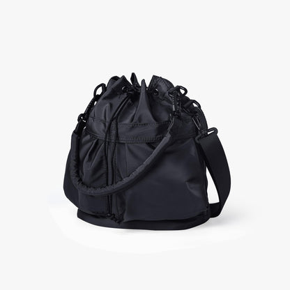 Nylon Kordelzug-Beuteltasche mit abnehmbarem Griff und Schultergurt