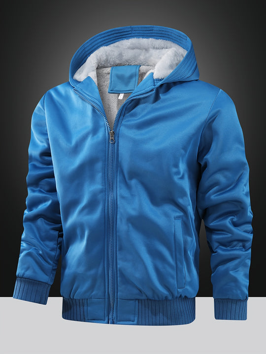 Warmer Sherpa-Hoodie mit Reißverschluss für Herren