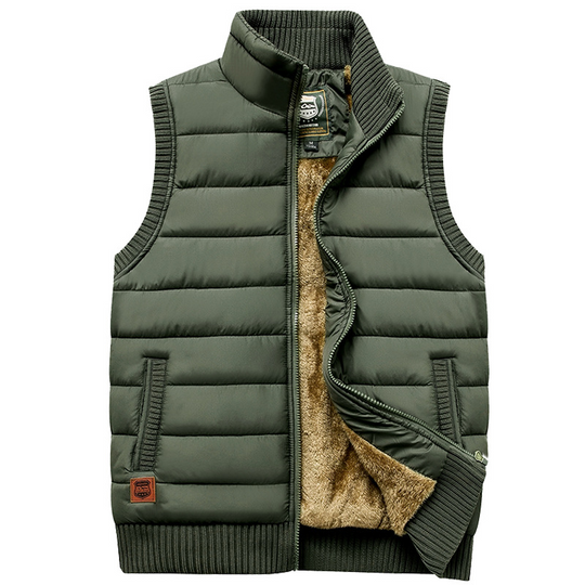 Herren Fleece Bodywarmer Mit Stehkragen