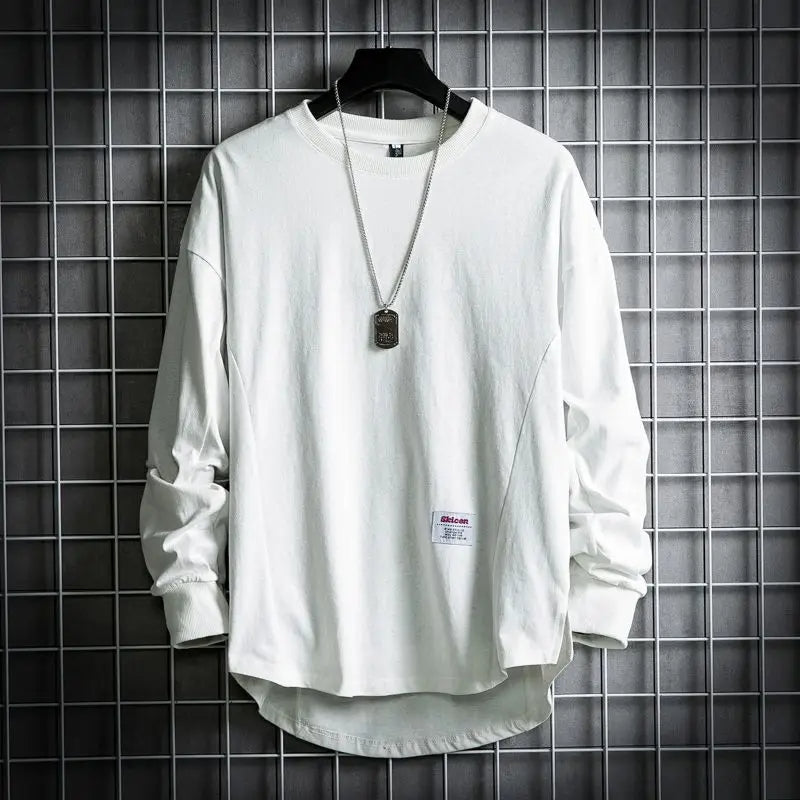 Herren Pullover Mit Drop Hem Und Rundhals