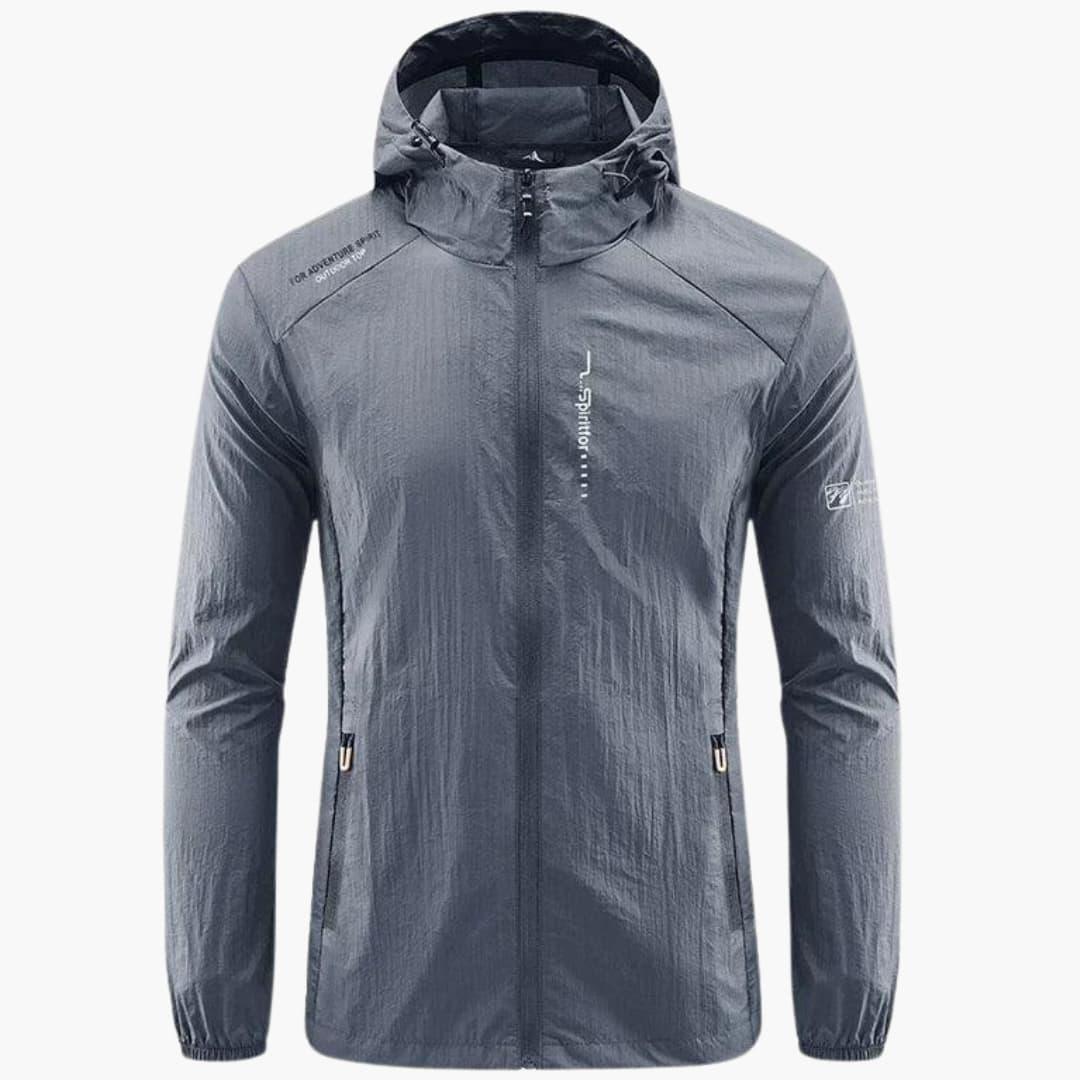 Herren Windbreaker Mit Kapuze Und Reißverschlusstaschen