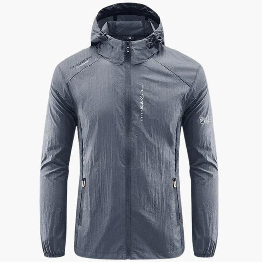 Herren Windbreaker Mit Kapuze Und Reißverschlusstaschen