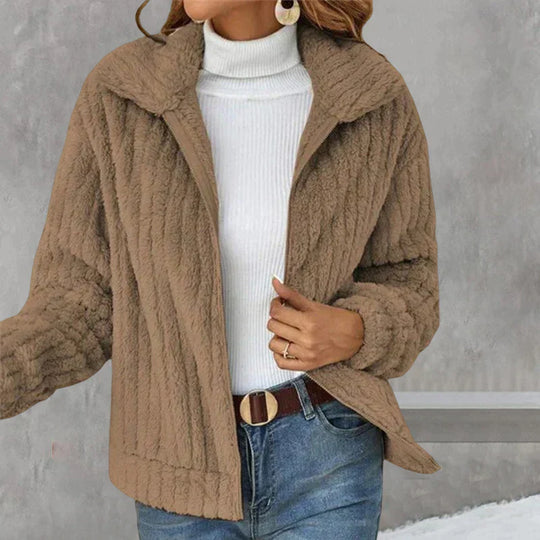 Damen Fleecejacke Mit Kuscheligem Design