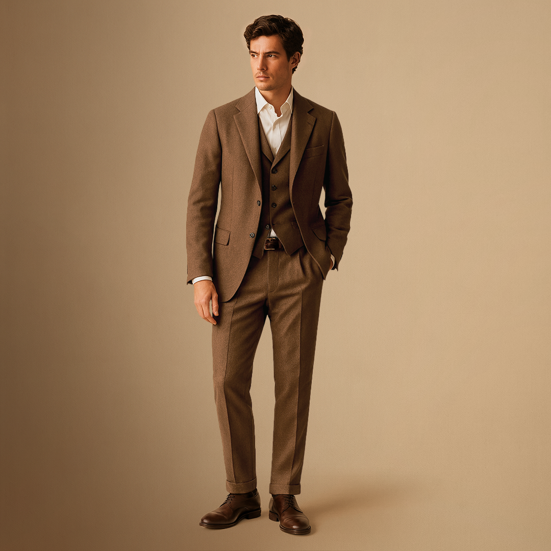 Herren Anzug Dreiteilig Im Vintage Stil