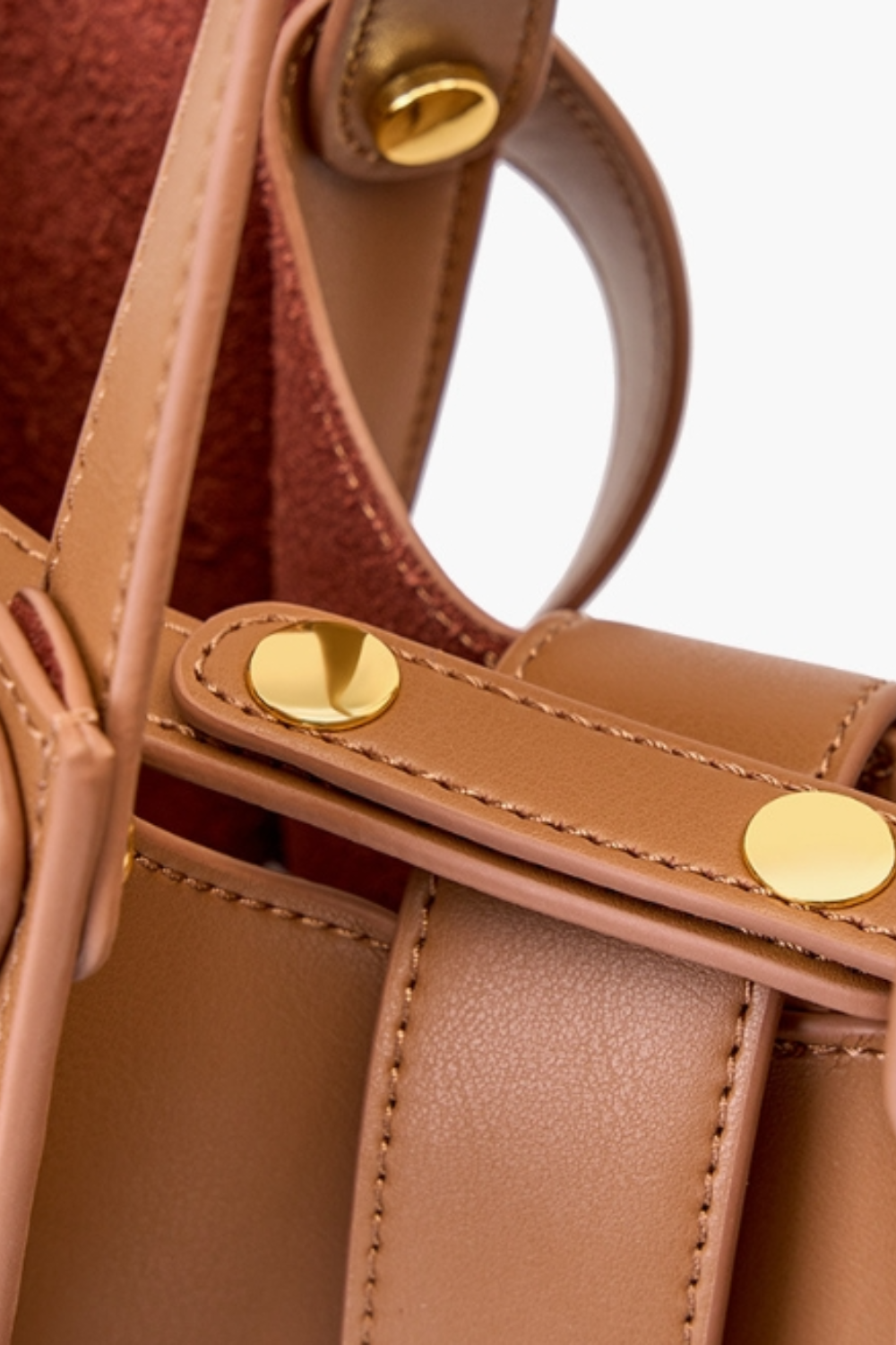 Vera Caffè | Große Business-Tasche aus veganem Ultrafiber mit Laptopfach und goldenen Details für Damen