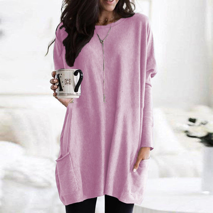 Damen Pullover Mit Taschen Und Langarm