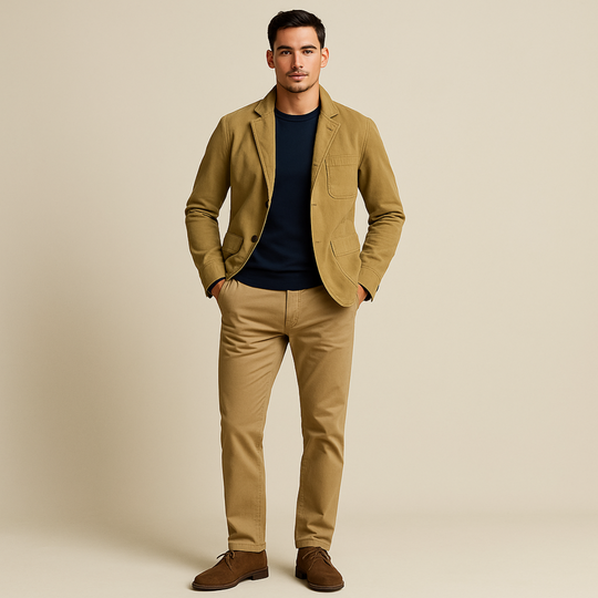 Herren Blazer Style Windbreaker Mit Taschen