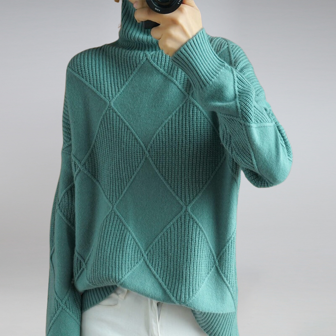 Rollkragenpullover aus Kaschmir mit klassischem Design für Damen