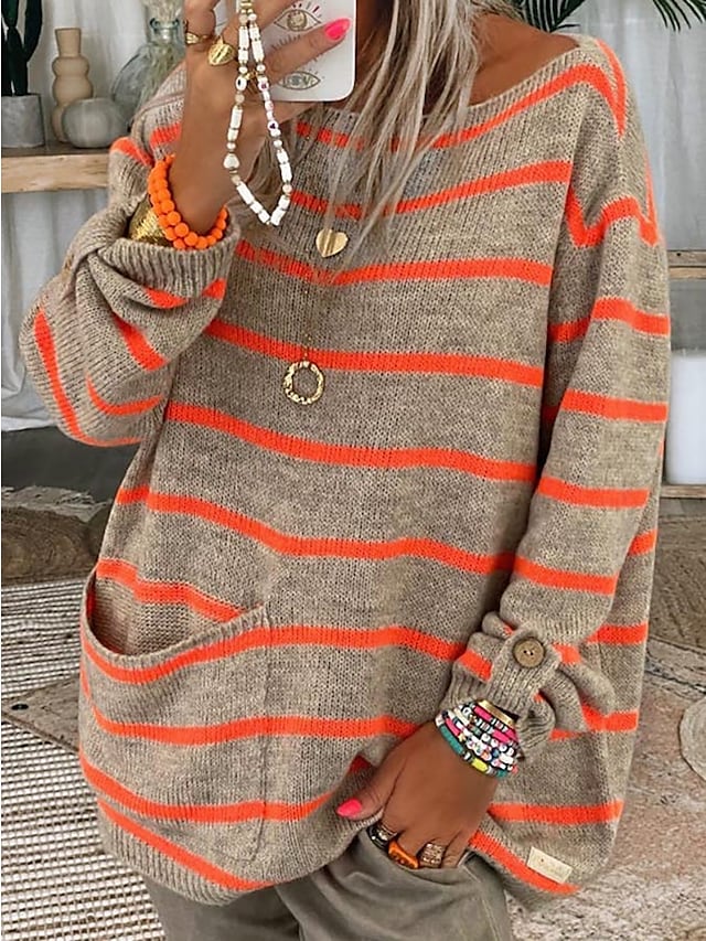 Damen Oversized Pullover Für Den Herbst