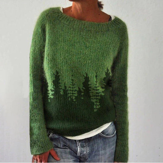 Damen Retro Pullover Mit Vintage Design