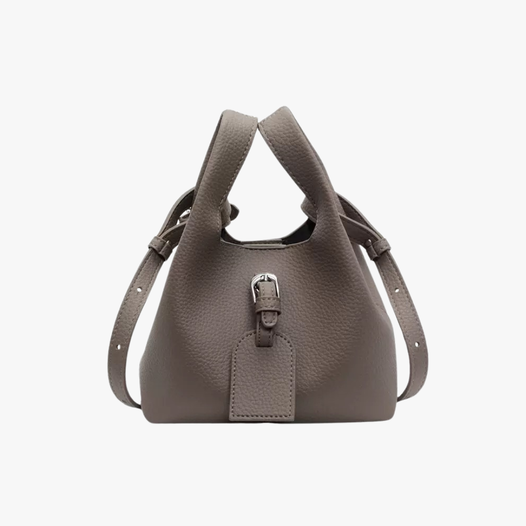 Vegane Leder Mini-Beuteltasche mit verstellbarem Riemen