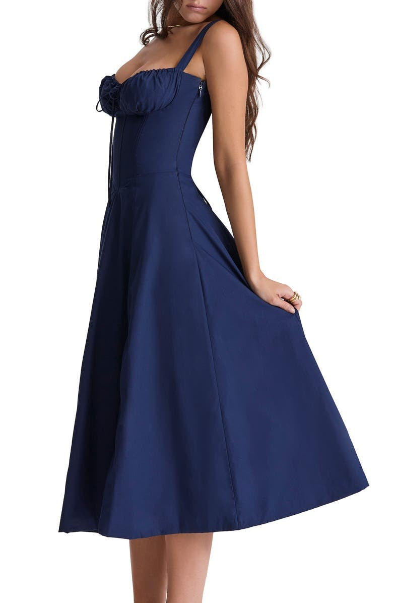 Florales Bustier Midriff Cutout Bodycon Kleid