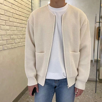 Herren Strickjacke Mit Modernem Schnitt Und Vielseitigem Design