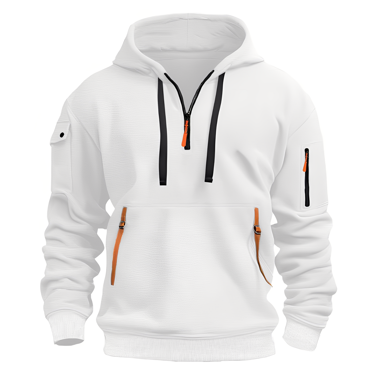 Herren Casual Halb-Reißverschluss Hoodie Pullover