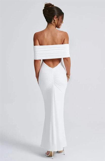 Trägerloses, rückenfreies, sexy Maxikleid