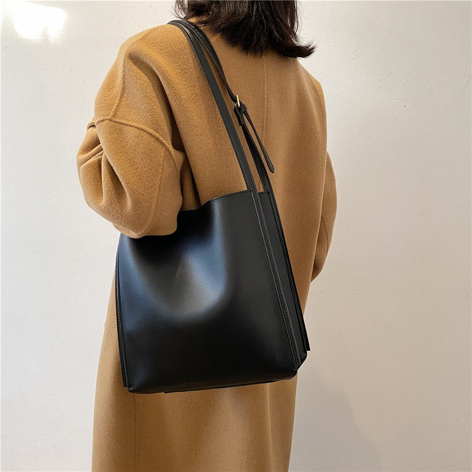 Vegane Leder-Shopper-Tasche Leicht und Strukturiert