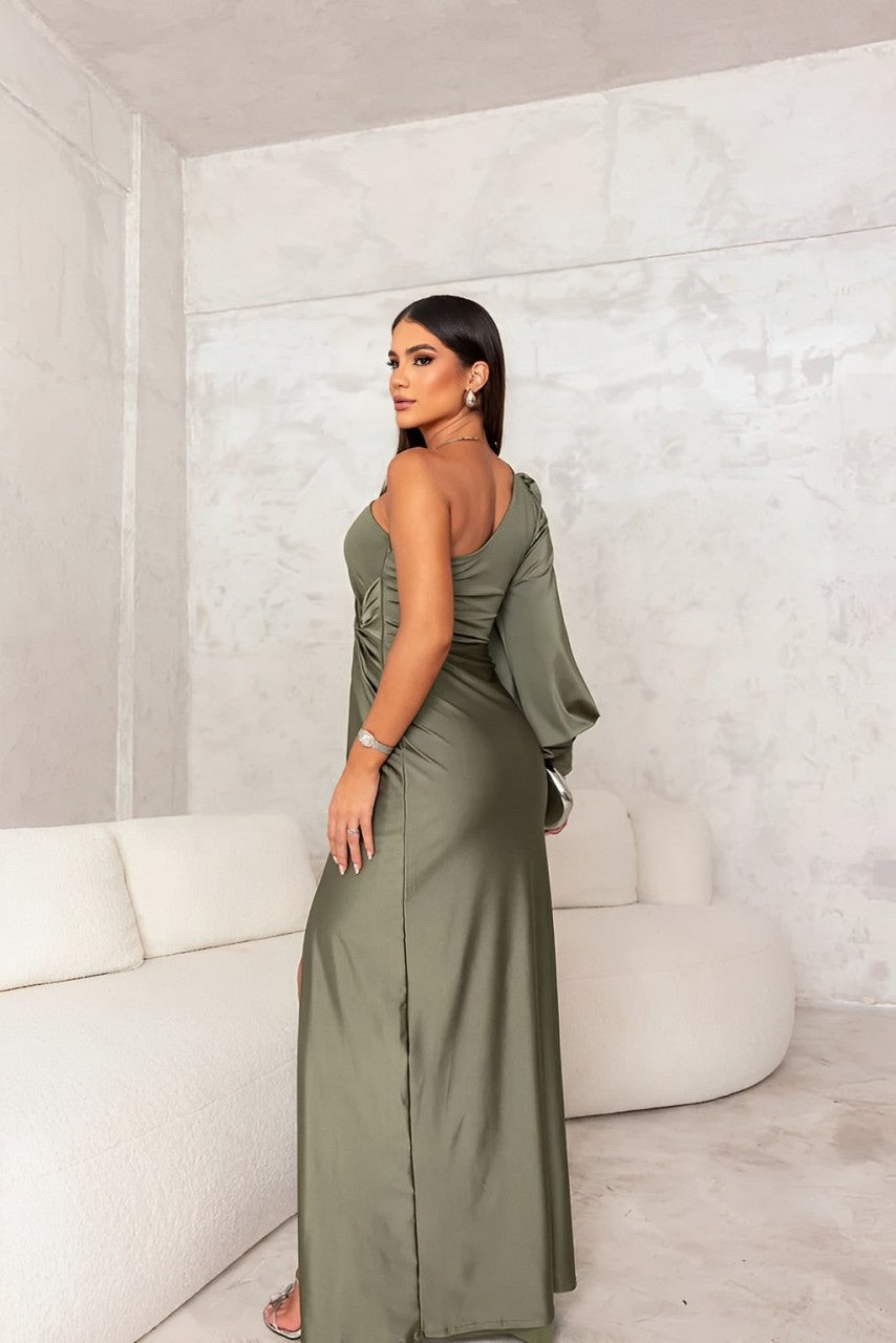 Maxikleid mit Soft-Touch und Ein-Schulter-Design