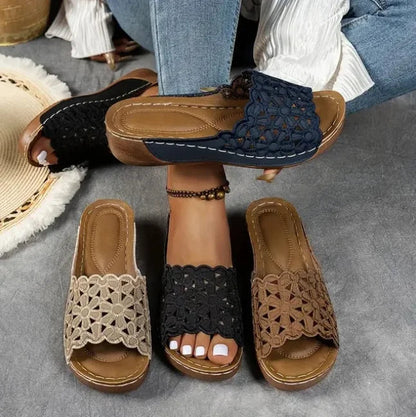Stilvolle Netz-Sandalen für Damen