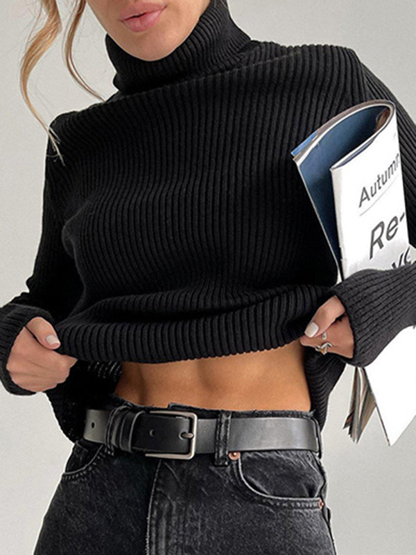Damen Rollkragenpullover Mit Figurbetontem Schnitt