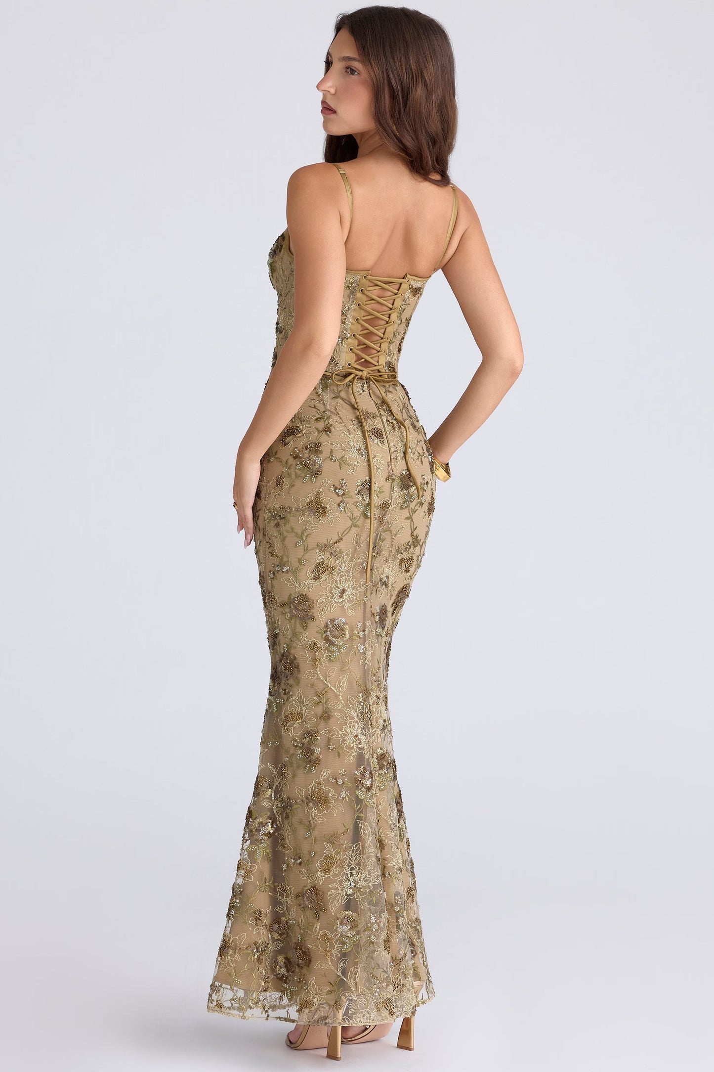 Gestricktes Maxikleid mit langen Ärmeln für Damen