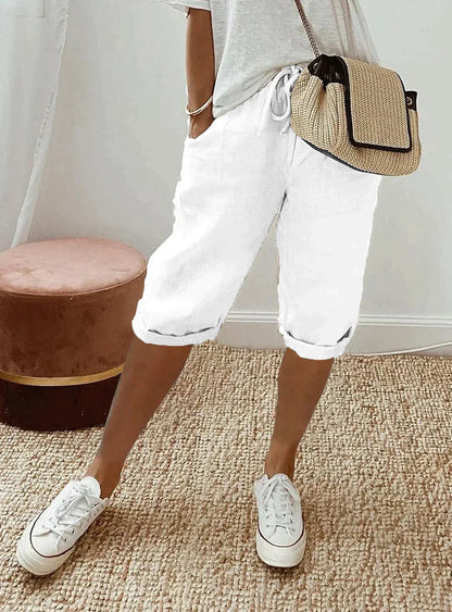Elegante Damen Leinen Sommerhose