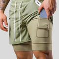 Herren-Trainingshose mit integrierten Kompressionsshorts