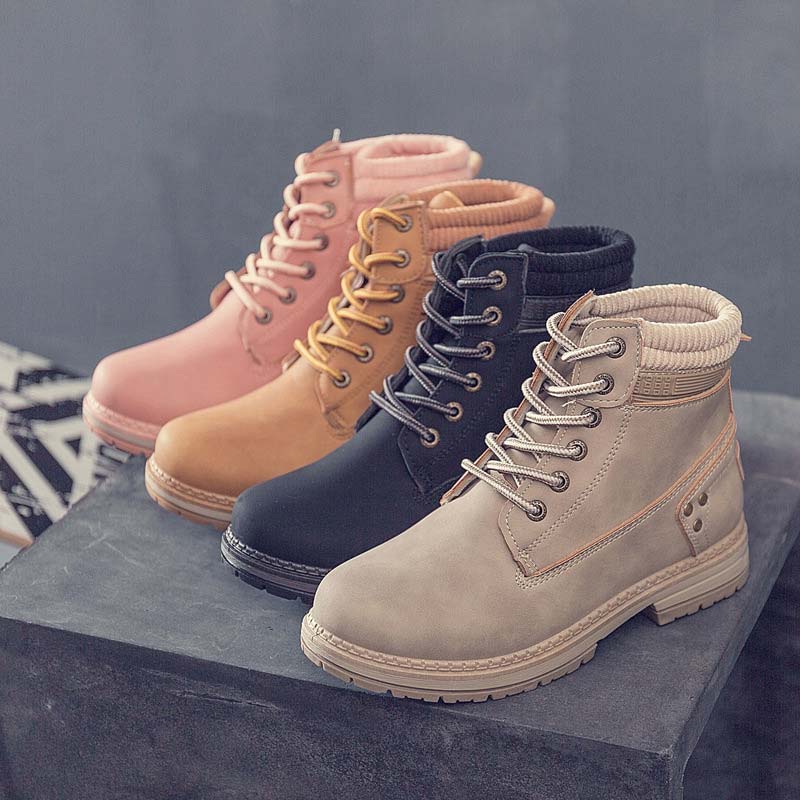 Damen Stiefel Mit Sneaker Design Und Plüschfutter